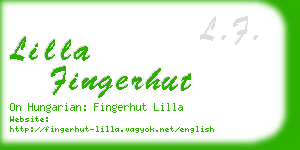 lilla fingerhut business card